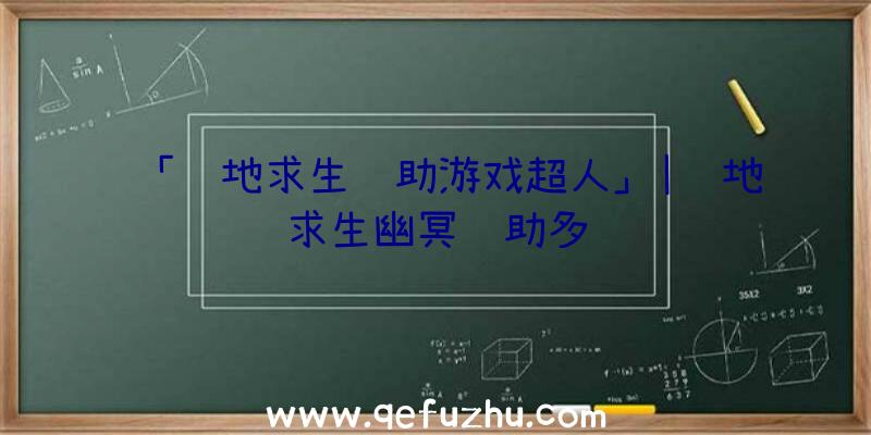 「绝地求生辅助游戏超人」|绝地求生幽冥辅助多钱